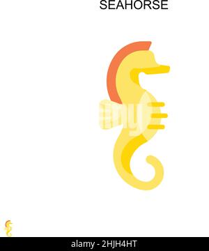 Einfaches Vektorsymbol „Seahorse“. Illustration Symbol Design-Vorlage für Web mobile UI-Element. Stock Vektor