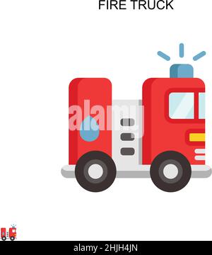 Einfaches Vektorsymbol für Feuerwehrfahrzeuge. Illustration Symbol Design-Vorlage für Web mobile UI-Element. Stock Vektor