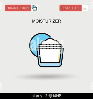Einfaches Vektorsymbol für Feuchtigkeitscreme. Stock Vektor