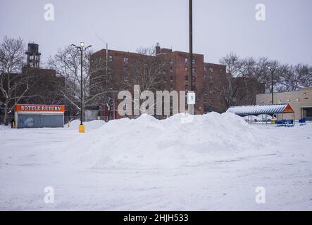 Bronx, USA. 29th Januar 2022. Major Nor'easter verschneit am Samstag, den 29. Januar 2022 in der Bronx, NY. (Foto von Steve Sanchez/SipaUSA). Quelle: SIPA USA/Alamy Live News Stockfoto