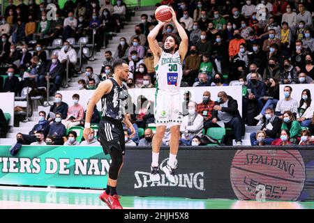 Jeremy SENGLIN (30) von Nanterre 92 während der französischen Meisterschaft, Betclic Elite-Basketballspiel zwischen Nanterre 92 und LDLC ASVEL am 29. Januar 2022 im Palais des Sports Maurice Thorez in Nanterre, Frankreich - Foto Ann-Dee Lamour / CDP MEDIA / DPPI Stockfoto