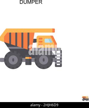 Einfaches Vektorsymbol für Dumper. Illustration Symbol Design-Vorlage für Web mobile UI-Element. Stock Vektor