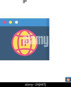 Einfaches IP-Vektorsymbol. Illustration Symbol Design-Vorlage für Web mobile UI-Element. Stock Vektor
