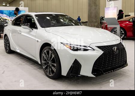 Baltimore, MD, USA. 28th Januar 2022. 28. Januar 2022 - Baltimore, MD, Vereinigte Staaten: Ein Lexus 2022 IST 350 auf der Maryland Auto Show. (Bild: © Michael Brochstein/ZUMA Press Wire) Stockfoto