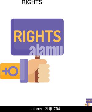 Rechte einfaches Vektorsymbol. Illustration Symbol Design-Vorlage für Web mobile UI-Element. Stock Vektor