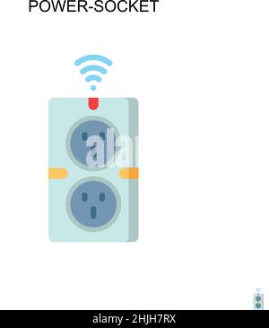 Einfaches Vektorsymbol für die Steckdose. Illustration Symbol Design-Vorlage für Web mobile UI-Element. Stock Vektor
