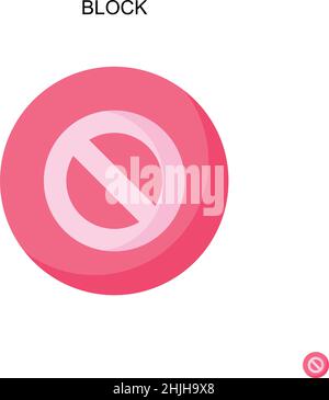 Einfaches Vektorsymbol blockieren. Illustration Symbol Design-Vorlage für Web mobile UI-Element. Stock Vektor