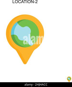 Location-2 einfaches Vektorsymbol. Illustration Symbol Design-Vorlage für Web mobile UI-Element. Stock Vektor