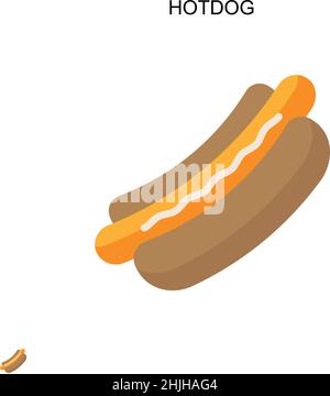 Einfaches Vektorsymbol für Hotdog. Illustration Symbol Design-Vorlage für Web mobile UI-Element. Stock Vektor