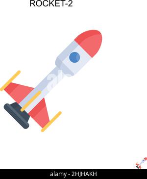 Rocket-2 einfaches Vektorsymbol. Illustration Symbol Design-Vorlage für Web mobile UI-Element. Stock Vektor