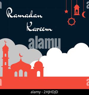 Gunst von Ramadan Kareem. Perfekt für Ramadan Poster, Vorlage, Karte, Gruß Stockfoto