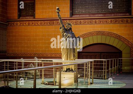 Frankreich. Paris (75) (4th Bezirk). Das Museum für Kunst und Handwerk des CNAM (Nationales Konservatorium für Kunst und Handwerk). Eine Reproduktion der Statue Stockfoto