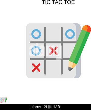 Einfaches Vektorsymbol für TIC tac TOE. Illustration Symbol Design-Vorlage für Web mobile UI-Element. Stock Vektor