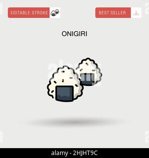 Einfaches Vektorsymbol Onigiri. Stock Vektor