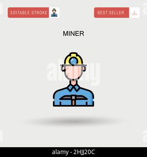 Miner Simple Vector-Symbol. Stock Vektor