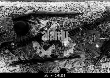 Erbeutete Waffen Nazi-Deutschlands, die nach dem Sieg im Zweiten Weltkrieg von der Roten Armee erobert wurden Patriot Park Museum. Moskau, Russland 19. Dezember 2021. Stockfoto