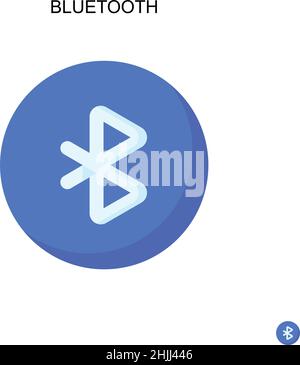 Einfaches Bluetooth-Vektorsymbol. Illustration Symbol Design-Vorlage für Web mobile UI-Element. Stock Vektor