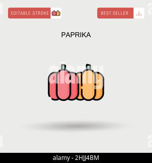 Einfaches Paprika-Vektor-Symbol. Stock Vektor