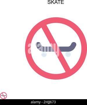 Einfaches Vektorsymbol Skate. Illustration Symbol Design-Vorlage für Web mobile UI-Element. Stock Vektor