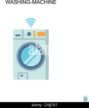 Einfaches Vektorsymbol für Waschmaschinen. Illustration Symbol Design-Vorlage für Web mobile UI-Element. Stock Vektor