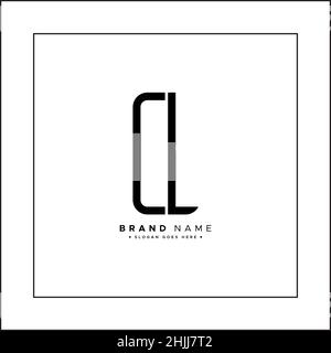 Einfaches Business-Logo für den Anfangsbuchstaben CL - Alphabet-Logo Stock Vektor