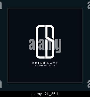 Einfaches Business-Logo für Anfangsbuchstaben CS - Alphabet-Logo Stock Vektor