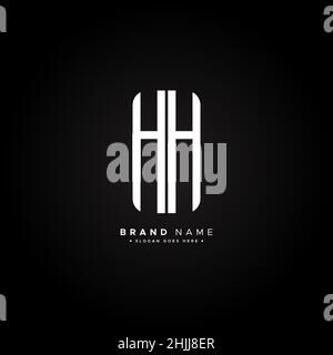 Anfangsbuchstabe HH-Logo – einfaches Geschäftslogo für Alphabet HH Stock Vektor
