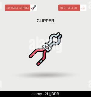 Einfaches Vektorsymbol für den Clipper. Stock Vektor