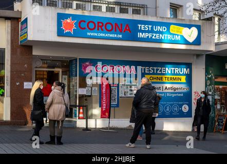 Corona Test- und Impfzentrum, in der Innenstadt, Bochum, NRW, Deutschland, Stockfoto