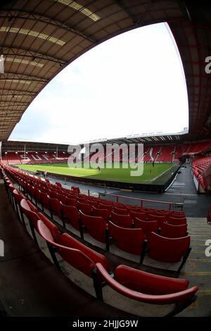 Gesamtansicht vor dem vierten Spiel des Vitality Women's FA Cup in der Bramall Lane, Sheffield. Bilddatum: Sonntag, 30. Januar 2022. Stockfoto