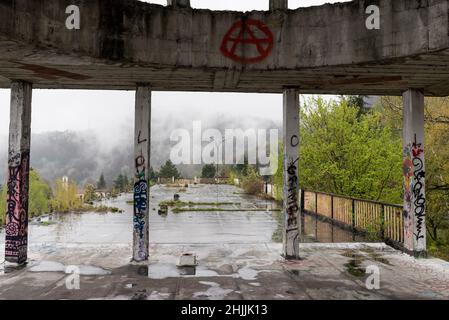 Verlassene Casino-Stadt Consonno, Norditalien. Stockfoto