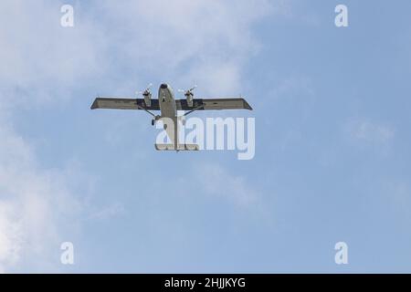 Colombo, Sri Lanka. 30th Januar 2022. Flugzeuge der srilankischen Luftwaffe während der Proben des Unabhängigkeitstages in Colombo, Sri Lanka. 30. Januar 2022. (Foto: Saman Abesiriwardana/Pacific Press) Quelle: Pacific Press Media Production Corp./Alamy Live News Stockfoto
