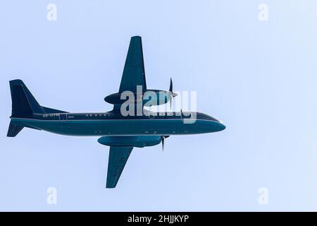 Colombo, Sri Lanka. 30th Januar 2022. Flugzeuge der srilankischen Luftwaffe während der Proben des Unabhängigkeitstages in Colombo, Sri Lanka. 30. Januar 2022. (Foto: Saman Abesiriwardana/Pacific Press) Quelle: Pacific Press Media Production Corp./Alamy Live News Stockfoto