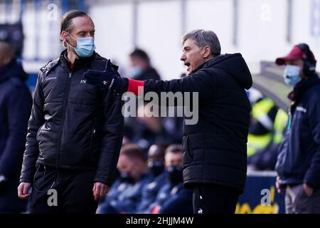 BRUSSEL, BELGIEN - 30. JANUAR: Während des Jupiler Pro League-Spiels zwischen Royale Union Saint-Gilloise und RSC Anderlecht am 30. Januar 2022 im Joseph Marien Stadion in Brussel, Belgien (Foto: Joris Verwijst/Orange Picts) Stockfoto