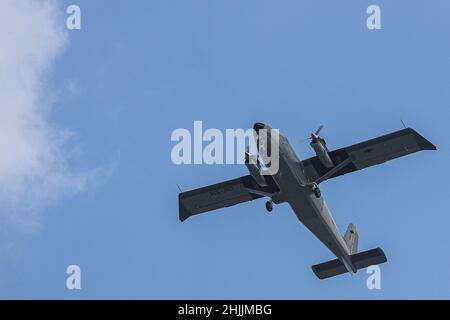 30. Januar 2022, colombo, West, Sri Lanka: Flugzeuge der srilankischen Luftwaffe während der Proben des Unabhängigkeitstages in Colombo, Sri Lanka. 30. Januar 2022. (Bild: © Saman Abesiriwardana/Pacific Press via ZUMA Press Wire) Stockfoto