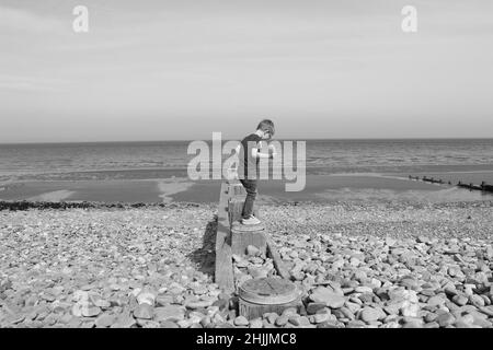 Penmaenmawr ist eine Stadt und Gemeinde in Nord-Wales im County Conwy Stockfoto