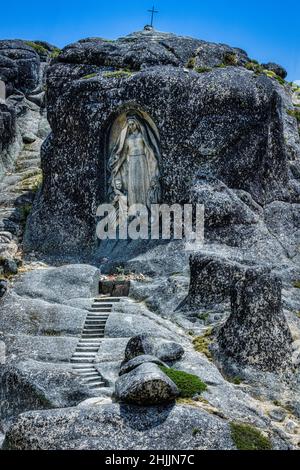 Unsere Liebe Frau vom Guten Stern, schutzheilige der Hirten, Serra da Estrela, Portugal Stockfoto