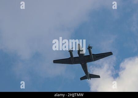 Sri Lanka. 30th Januar 2022. Flugzeuge der srilankischen Luftwaffe während der Proben des Unabhängigkeitstages in Colombo, Sri Lanka. 30. Januar 2022. (Foto: Saman Abesiriwardana/Pacific Press/Sipa USA) Quelle: SIPA USA/Alamy Live News Stockfoto