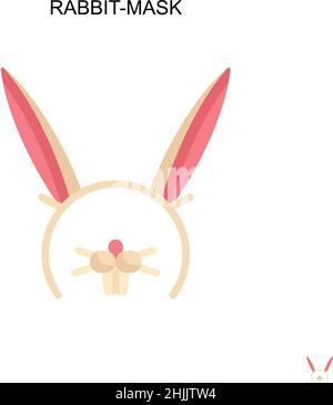 Einfaches Vektorsymbol für Kaninchenmaske. Illustration Symbol Design-Vorlage für Web mobile UI-Element. Stock Vektor