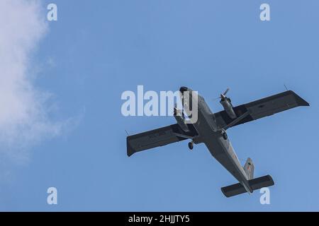 Colombo, Sri Lanka. 30th Januar 2022. Flugzeuge der srilankischen Luftwaffe während der Proben des Unabhängigkeitstages in Colombo, Sri Lanka. 30. Januar 2022. (Foto: Saman Abesiriwardana/Pacific Press/Sipa USA) Quelle: SIPA USA/Alamy Live News Stockfoto