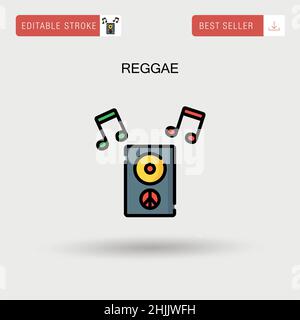 Einfaches Vektorsymbol für Reggae. Stock Vektor