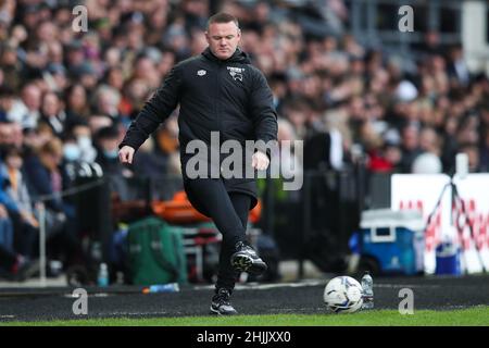 Derby, Großbritannien. 30th Jan, 2022. Während des Sky Bet Championship Spiels im Pride Park Stadium, Derby. Bildnachweis sollte lauten: Isaac Parkin/Sportimage Kredit: Sportimage/Alamy Live News Stockfoto