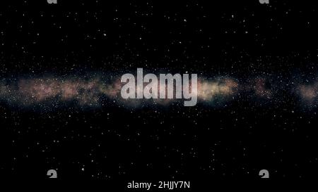 Wurmloch durch Zeit und Raum, Wolken und Millionen von Sternen. Nebel. Stockfoto