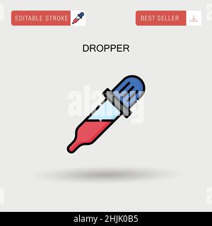 Einfaches Vektor-Symbol für Pipette. Stock Vektor