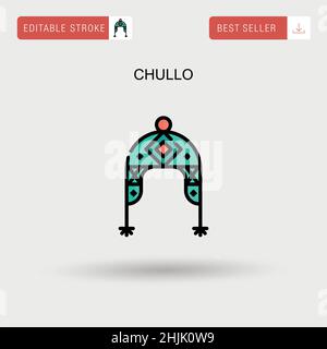 Einfaches Vektor-Symbol von Chullo. Stock Vektor
