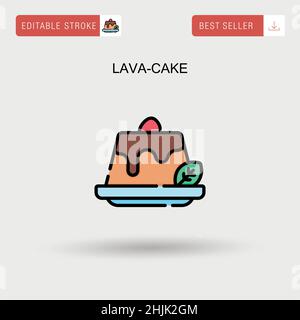 Lava-Kuchen einfaches Vektor-Symbol. Stock Vektor