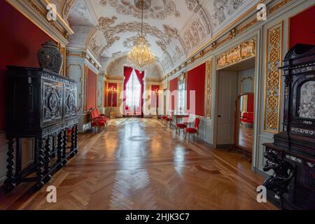 Fürstenkammer im Schloss Christiansborg - Kopenhagen, Dänemark Stockfoto