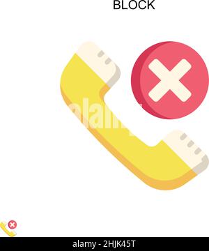 Einfaches Vektorsymbol blockieren. Illustration Symbol Design-Vorlage für Web mobile UI-Element. Stock Vektor
