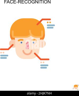 Einfaches Vektorsymbol für die Gesichtserkennung. Illustration Symbol Design-Vorlage für Web mobile UI-Element. Stock Vektor