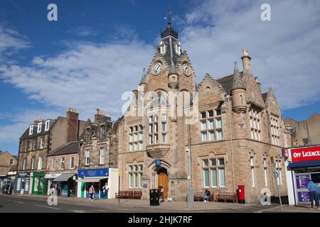 Blick auf die High Street in Portobello, Edinburgh in Großbritannien Stockfoto